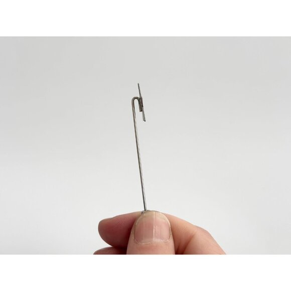 Star Shaped Silver Toned Classic Vintage Stick Pin | Hat Pin | Lapel Pin - Picture 5 of 10